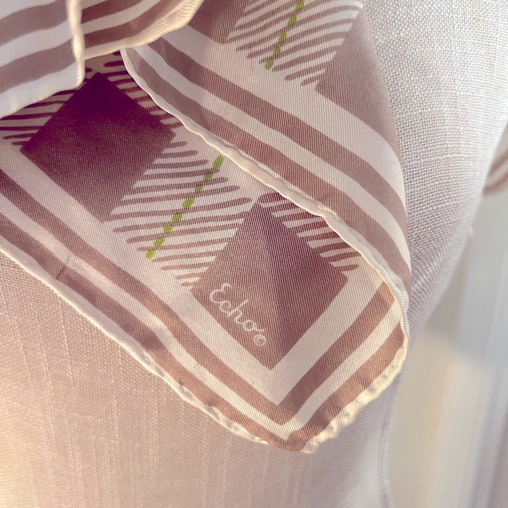ECHO 100% Silk Plaid Designer Scarf